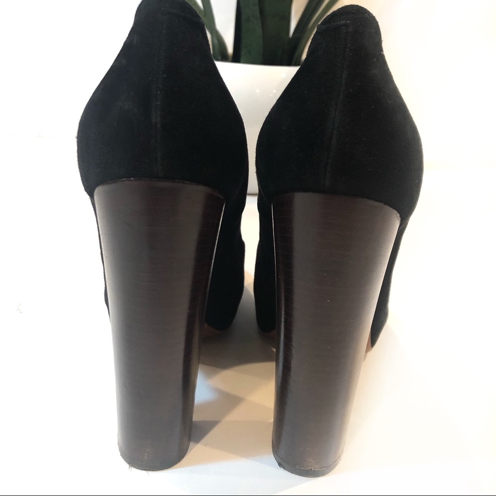 Brian Atwood black Petisca stacked heel size 9 - Picture 5 of 8